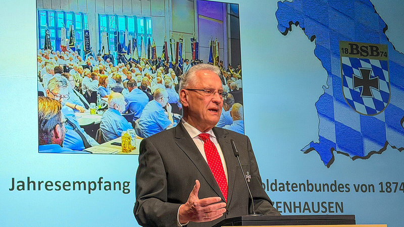 Samstag, 28. März 2026; Beim Jahresempfang des Bayerischen Soldatenbundes in Gunzenhausen betonte Bayerns Innenminister Joachim Herrmann die Bedeutsamkeit einer starken Bundeswehr für die Sicherheit und den Frieden der Bürgerinnen und Bürger.
