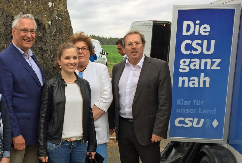 Donnerstag, 10. Mai 2018, Drei-Franken-Treffen der CSU:
�Erfolgsstory Bayern fortsetzen�. Auf dem Bild von links, Joachim Herrmann, Katharina D�bler, Barbara Stamm, Hans Herold
