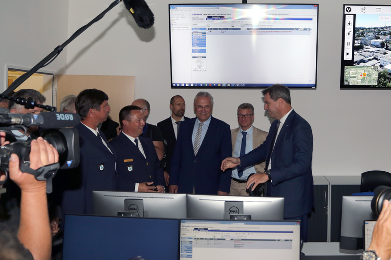 Montag, 2. Juli 2018, Bayerns Ministerpr�sident Dr. Markus S�der und Innenminister Joachim Herrmann beim Festakt zur Neugr�ndung der Bayerischen Grenzpolizeidirektion in Passau: Mehr Sicherheit im grenznahen Raum und in ganz Bayern 
Foto: Redaktion Bayerns Polizei