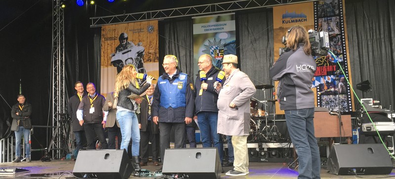 Sonntag, 28. April 2019, Kulmbach; 19. Motorradsternfahrt nach Kulmbach - Bayerns Innenminister Joachim Herrmann f�r mehr Sicherheit beim Motorradfahren: Vernunft und R�cksichtnahme gegen steigende Unfallzahlen.