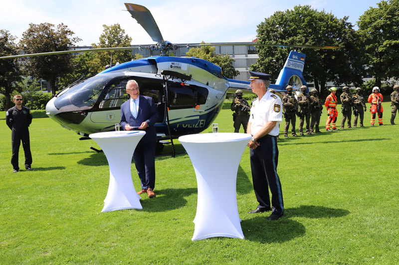 Mittwoch, 22. Juli 2020; Innenminister Joachim Herrmann gibt den Startschuss f�r die Beschaffung neuer Polizeihubschrauber: 