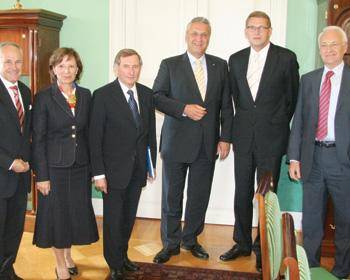 Joachim Herrmann mit dem finnischen Ministerpr�sidenten Matti Vanhanen