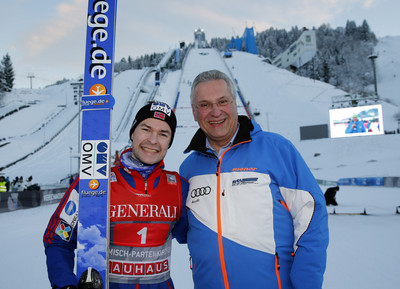 Neujahrsspringen in Garmisch-Partenkirchen 2015 mit dem Tagessieger Anders Jacobsen aus Norwegen